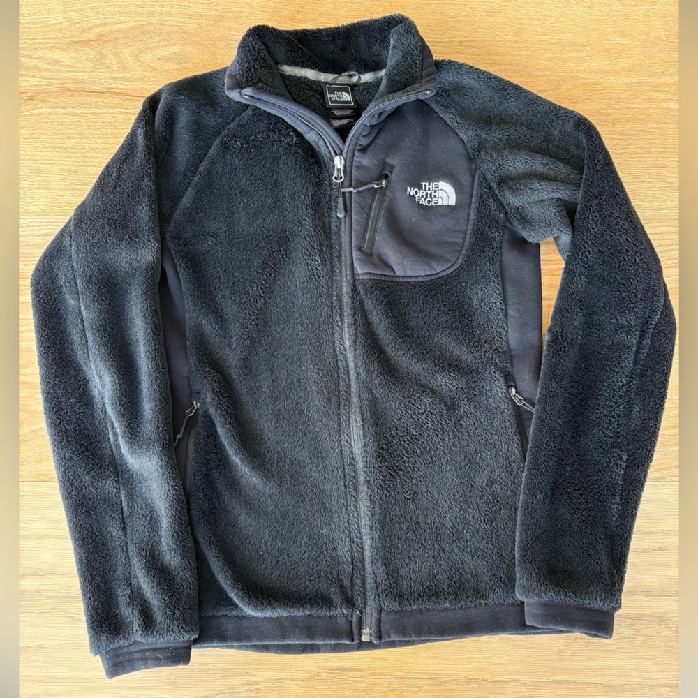 The North Face Jacket Womens Small Black Fleece Grizzly Full Zip Thermal Pockets